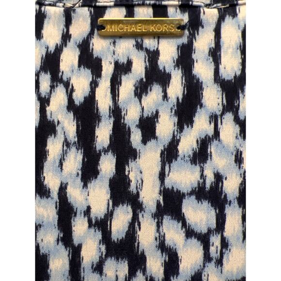 NWT Michael Michael Kors Women’s Ikat-Print Double-Flounce Dress Size 1X Blue - Picture 8 of 8